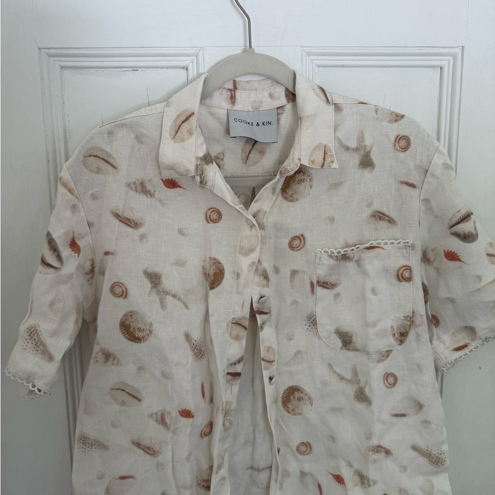 Linen Shell Beach Cover Up